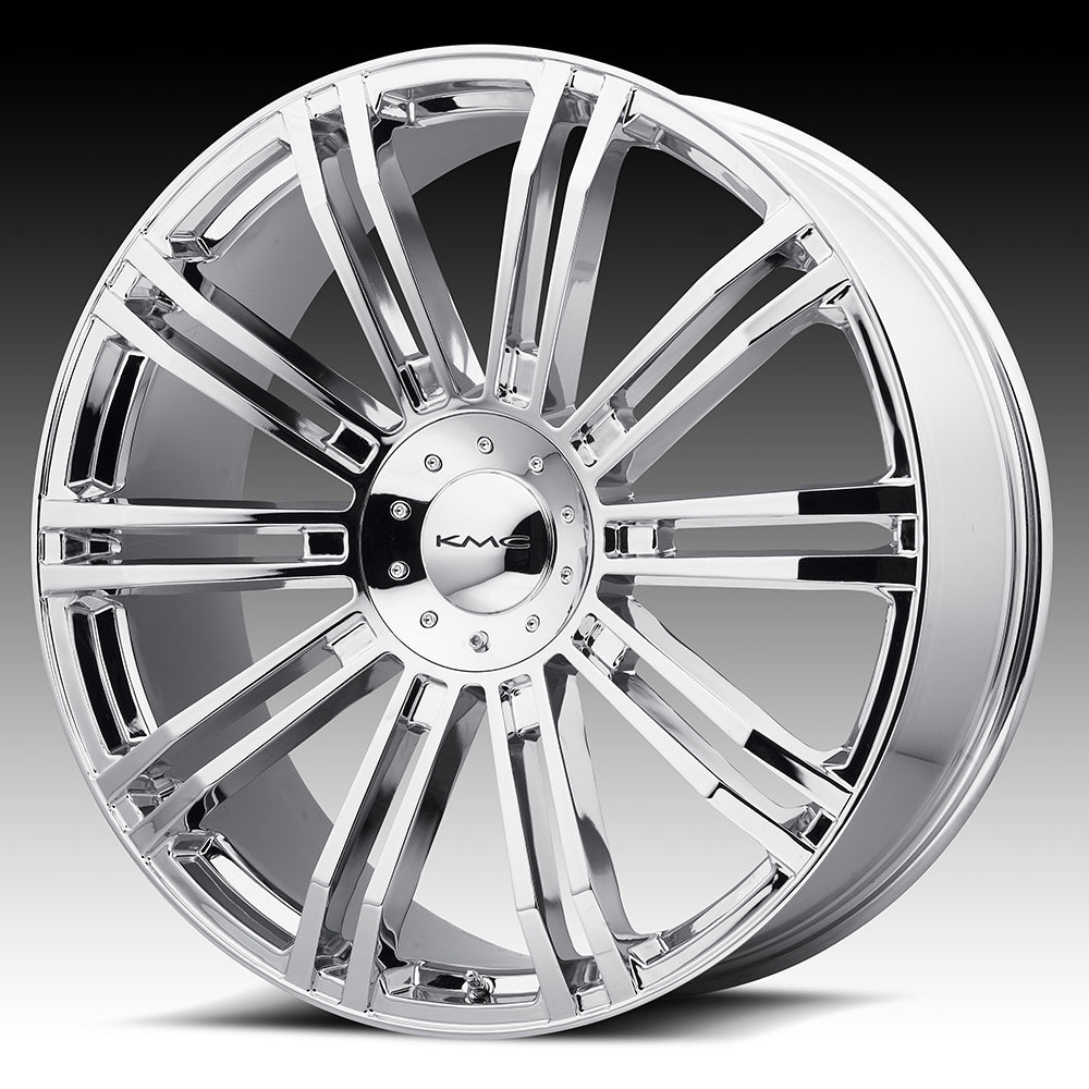 KMC KM677 D2 Chrome 20x8.5 +35 6x135|6x139.7mm 100.3mm - WheelWiz