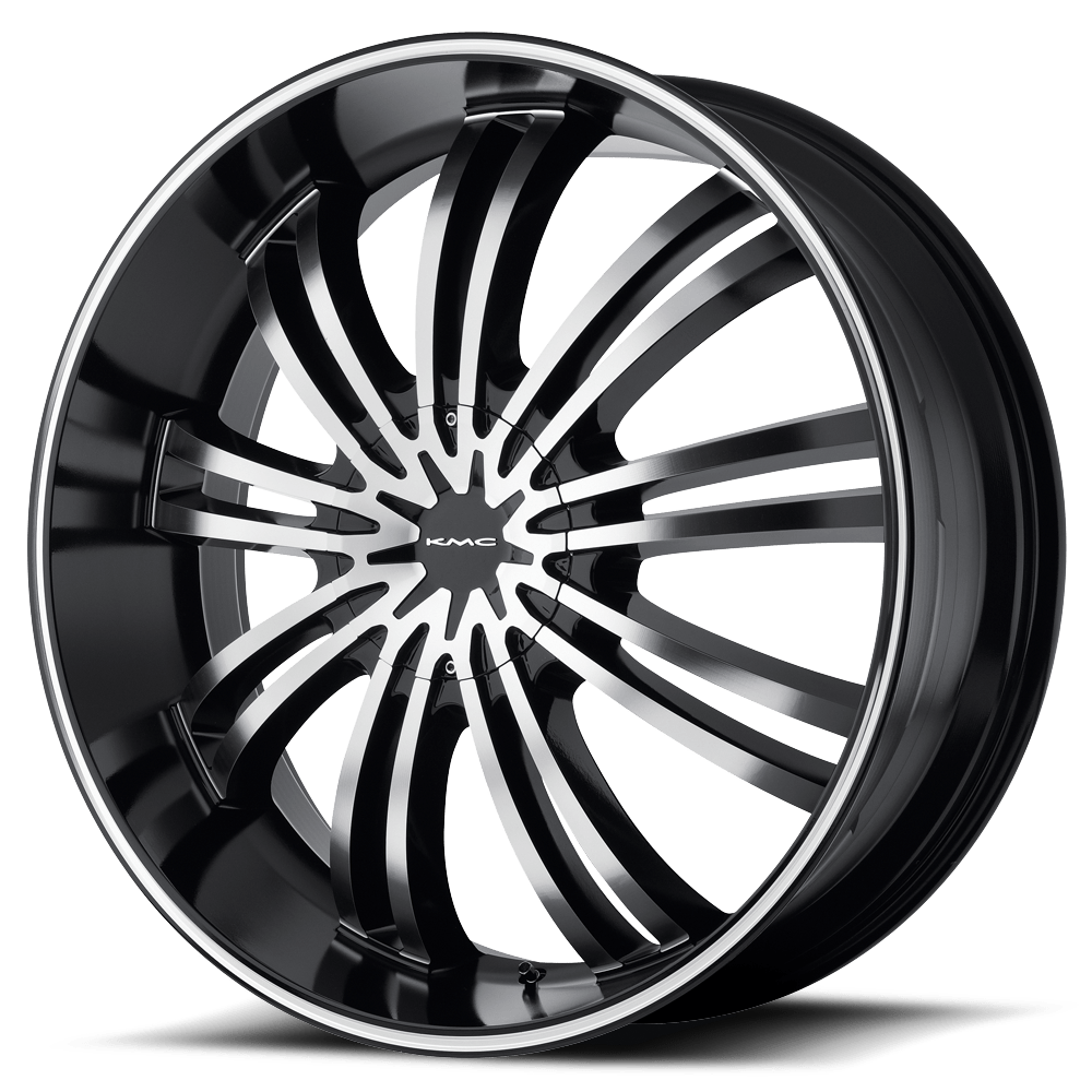 KMC KM682 SPIDER Gloss Black Machined 20x8.5 +35 6x135|6x139.7mm 100.3mm - WheelWiz