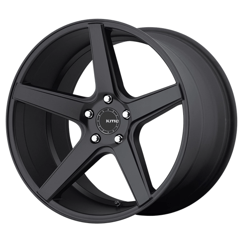 KMC KM685 DISTRICT Satin Black 22x10.5 +40 5x112mm 66.6mm - Wheelwiz