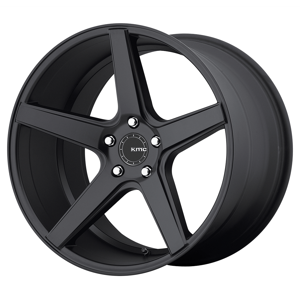 KMC KM685 DISTRICT Satin Black 19x8.5 +35 5x112mm 66.6mm - WheelWiz
