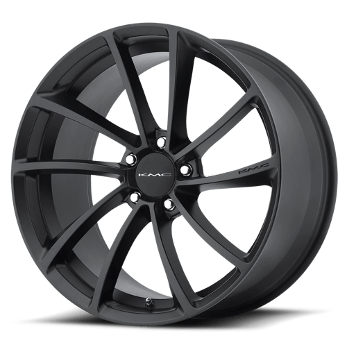 KMC KM691 SPIN Satin Black 18x8 +35 5x112mm 72.6mm - WheelWiz