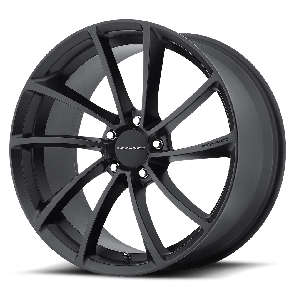 KMC KM691 SPIN Satin Black 19x9.5 +40 5x112mm 72.6mm - WheelWiz