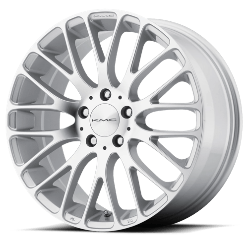 KMC KM693 MAZE Silver W Machined Face 20x8.5 +40 5x120mm 74.1mm - Wheelwiz