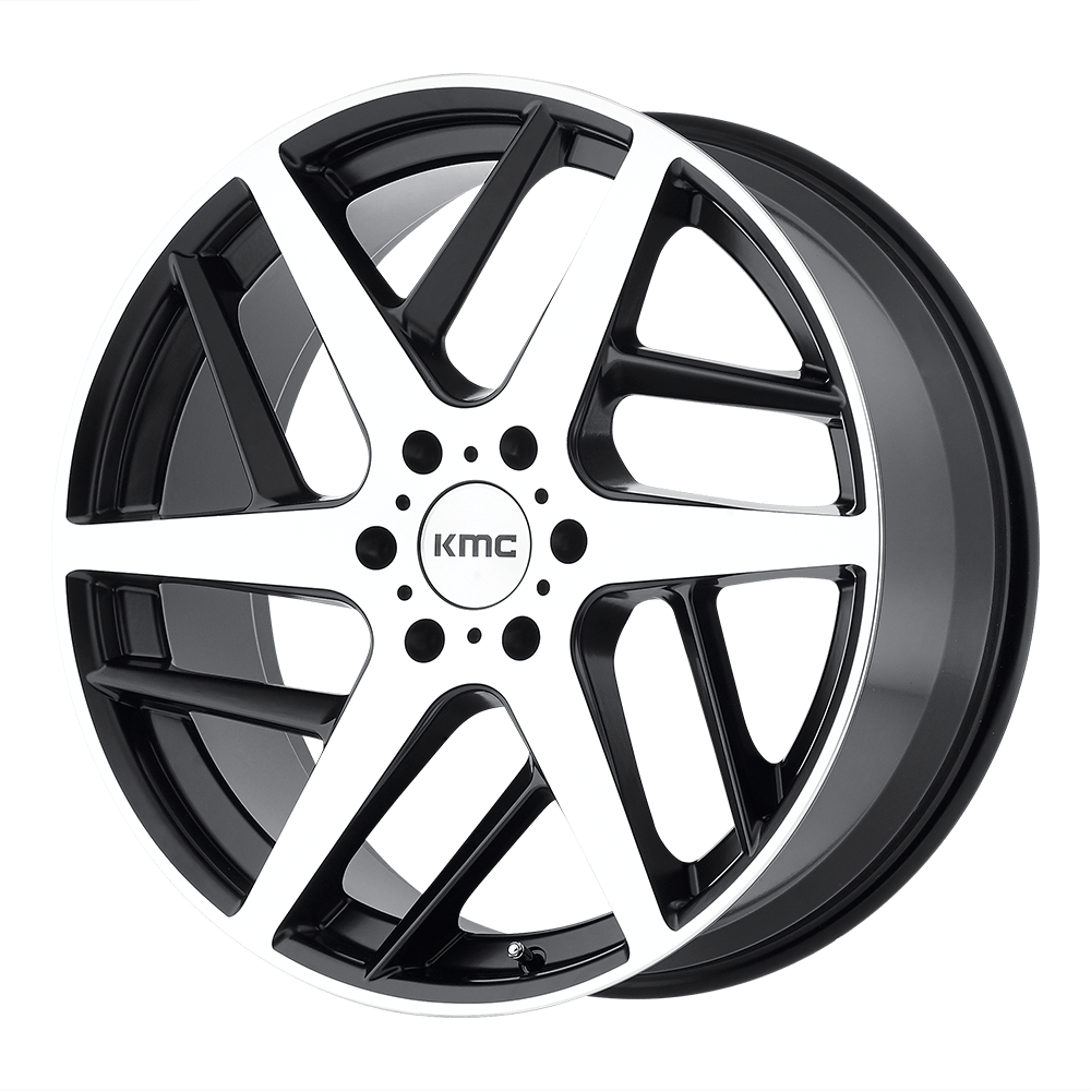 KMC KM699 TWO FACE Satin Black With Machined Face 22x9 +35 6x139.7mm 106.1mm - WheelWiz