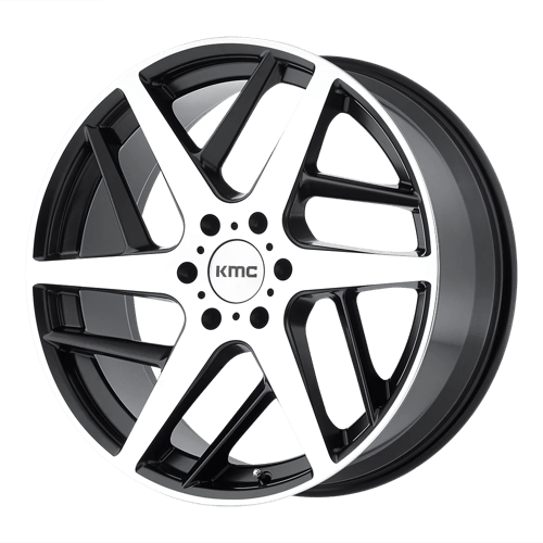 KMC KM699 TWO FACE Satin Black With Machined Face 22x9 +35 6x139.7mm 106.1mm - WheelWiz