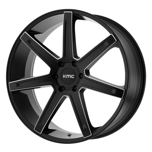 KMC KM700 REVERT Satin Black Milled 24x9.5 +15 5x139.7mm 78.1mm - Wheelwiz