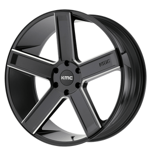 KMC KM702 DUECE Satin Black Milled 20x8.5 +35 6x135mm 87.1mm - WheelWiz