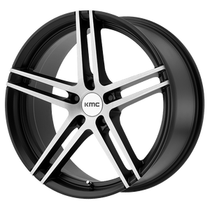 KMC KM703 MONOPHONIC Satin Black Brushed 18x8.5 +35 5x112mm 66.6mm - WheelWiz