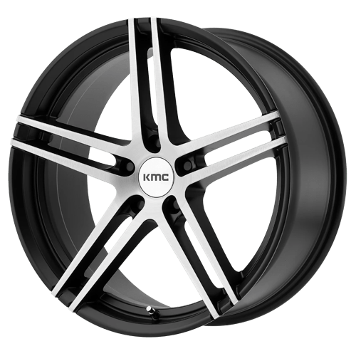 KMC KM703 MONOPHONIC Satin Black Brushed 18x9.5 +45 5x112mm 66.6mm - WheelWiz