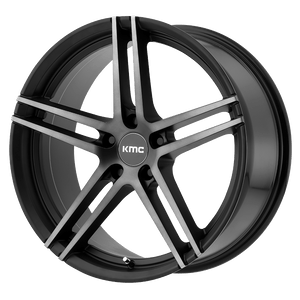 KMC KM703 MONOPHONIC Satin Black Titanium Black Face 18x9.5 +45 5x114.3mm 72.6mm - WheelWiz