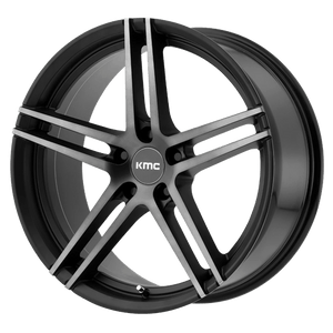 KMC KM703 MONOPHONIC Satin Black Titanium Black Face 20x9 +25 5x120mm 74.1mm - WheelWiz