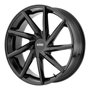 KMC KM705 BURST Gloss Black 22x9 +15 6x135|6x139.7mm 106.1mm - WheelWiz