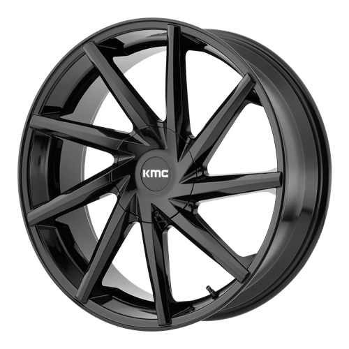 KMC KM705 BURST Gloss Black 22x9 +30 6x127mm 78.1mm - Wheelwiz