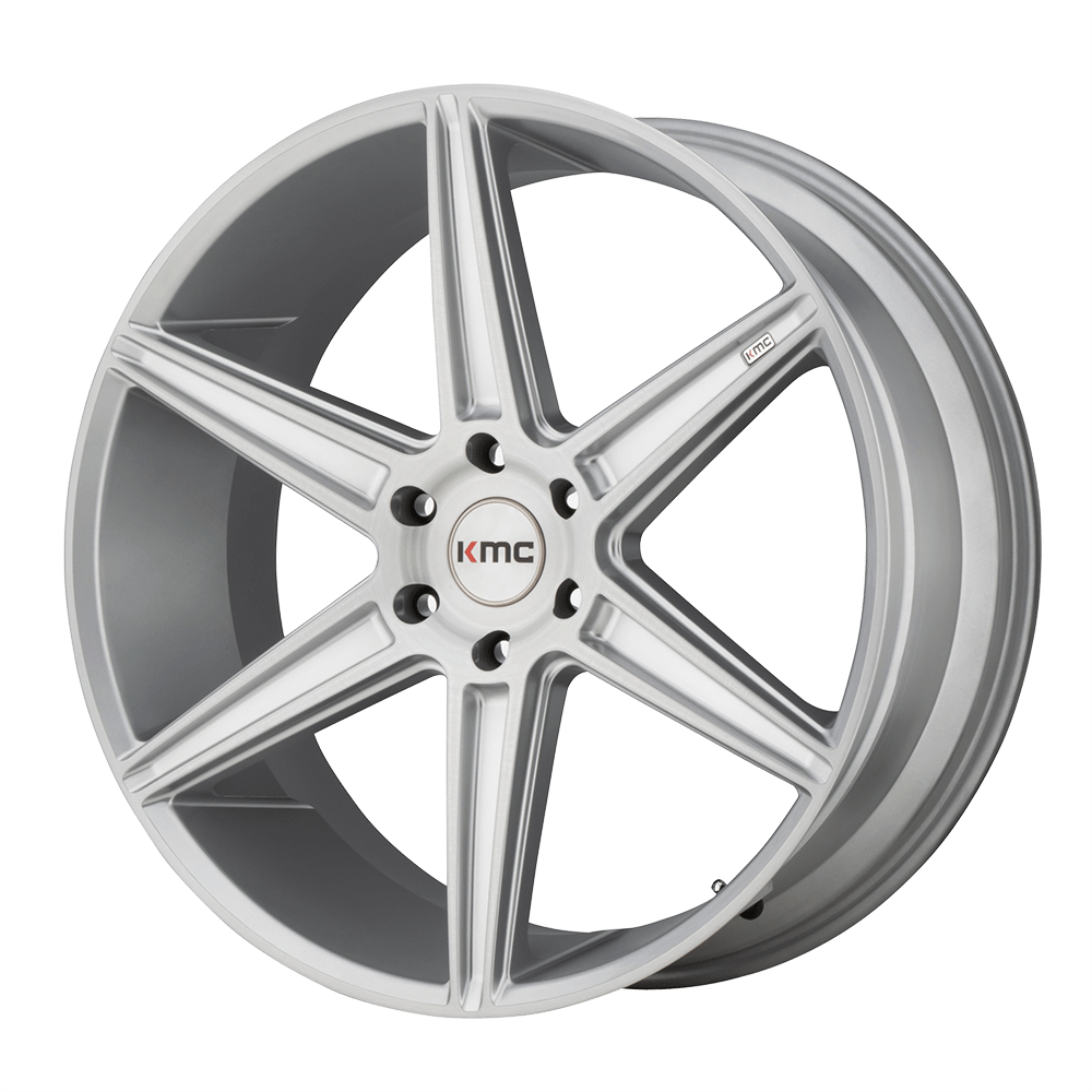 KMC KM712 PRISM TRUCK Brushed Silver 20x9 +30 5x114.3mm 72.6mm - WheelWiz