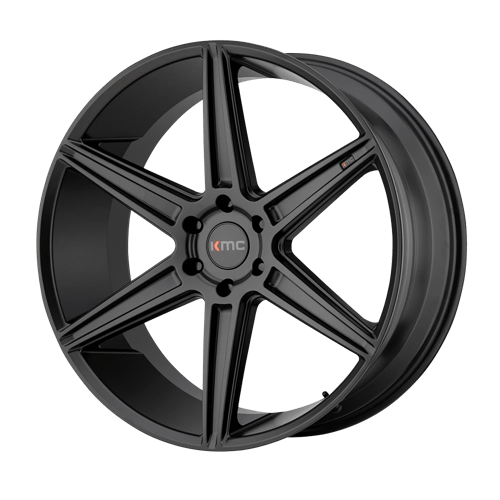 KMC KM712 PRISM TRUCK Satin Black 22x9.5 +30 5x120mm 74.1mm - Wheelwiz