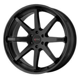 KMC KM715 REVERB Satin Black Gloss Black Lip 20x9 +30 5x120mm 74.1mm - WheelWiz