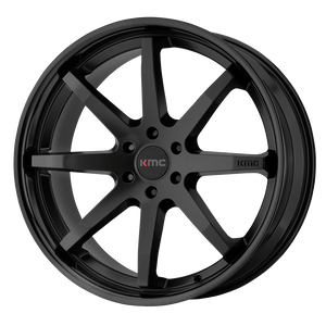 KMC KM715 REVERB Satin Black Gloss Black Lip 24x10 +30 6x135mm 87.1mm - WheelWiz