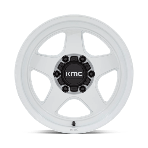 KMC KM728 LOBO Gloss White 17x8.5 -10 6x139.7mm 106.1mm - Wheelwiz