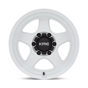 KMC KM728 LOBO Gloss White 17x8.5 -10 6x139.7mm 106.1mm - Wheelwiz