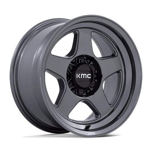 KMC KM728 LOBO Matte Anthracite 17x8.5 -10 6x135mm 87.1mm - Wheelwiz