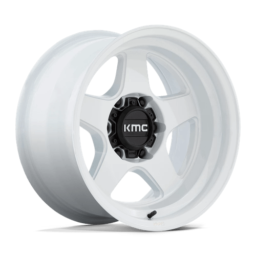 KMC KM728 LOBO Gloss White 17x9 -38 5x127mm 71.5mm - Wheelwiz