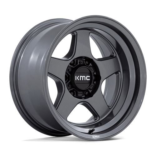 KMC KM728 LOBO Matte Anthracite 17x8.5 +18 6x135mm 87.1mm - Wheelwiz