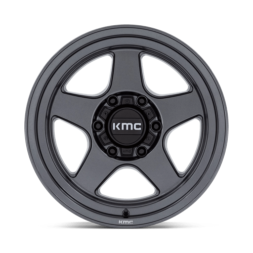 KMC KM728 LOBO Matte Anthracite 17x9 -38 5x127mm 71.5mm - Wheelwiz