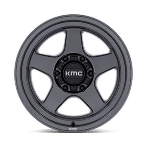 KMC KM728 LOBO Matte Anthracite 17x8.5 +18 6x135mm 87.1mm - Wheelwiz
