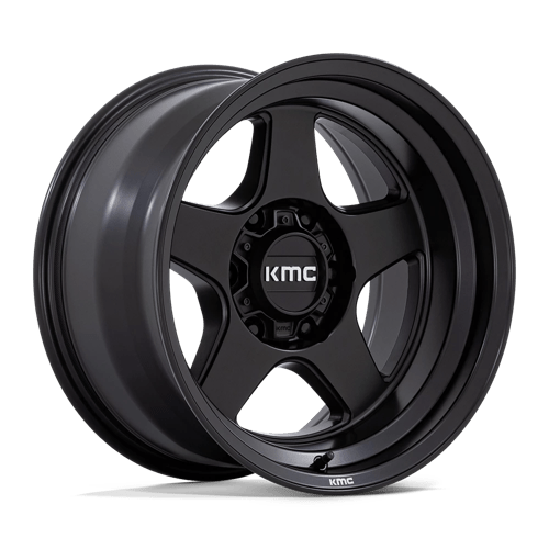 KMC KM728 LOBO Matte Black 17x8.5 +18 6x114.3mm 66.1mm - Wheelwiz