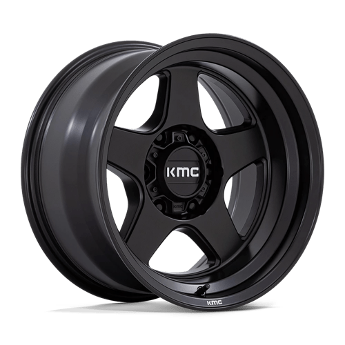 KMC KM728 LOBO Matte Black 17x8.5 +18 5x127mm 71.5mm - Wheelwiz