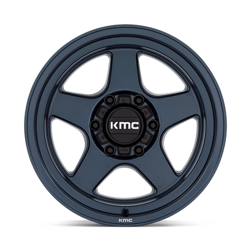 KMC KM728 LOBO Metallic Blue 17x8.5 +18 6x120mm 66.9mm - Wheelwiz