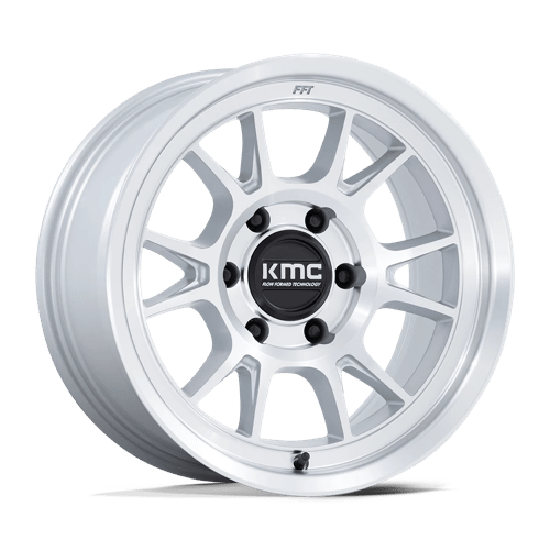 KMC KM729 RANGE Gloss Silver W/ Machined Face 17x8.5 -10 5x150mm 110.1mm