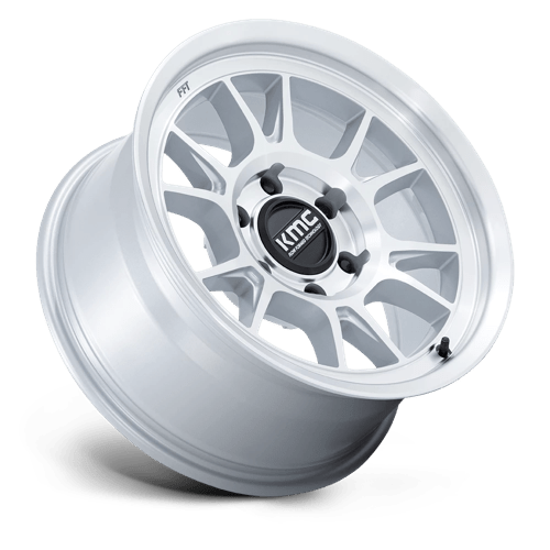 KMC KM729 RANGE Gloss Silver W/ Machined Face 17x8.5 0 6x139.7mm 106.1mm