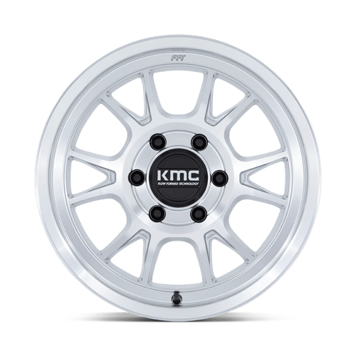 KMC KM729 RANGE Gloss Silver W/ Machined Face 17x8.5 0 5x127mm 71.5mm