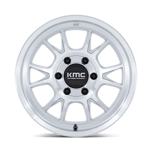 KMC KM729 RANGE Gloss Silver W/ Machined Face 17x8.5 0 6x135mm 87.1mm - Wheelwiz