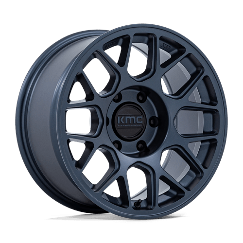 KMC KM730 HATCHET Metallic Blue 17x8.5 -10 6x120mm 66.9mm - Wheelwiz