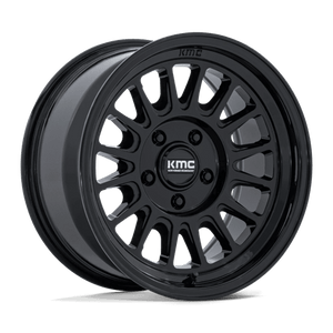 KMC KM733 IMPACT FFT Gloss Black 17x8.5 +25 6x139.7mm 106.1mm - Wheelwiz