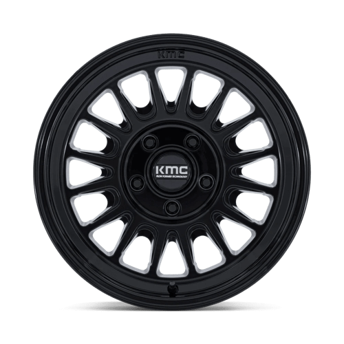 KMC KM733 IMPACT FFT Gloss Black 17x8.5 +25 5x127mm 71.5mm - Wheelwiz