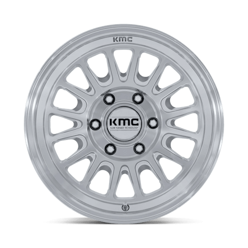 KMC KM733 IMPACT FFT Gloss Silver W/ Machined Face 17x8.5 +25 6x135mm 87.1mm