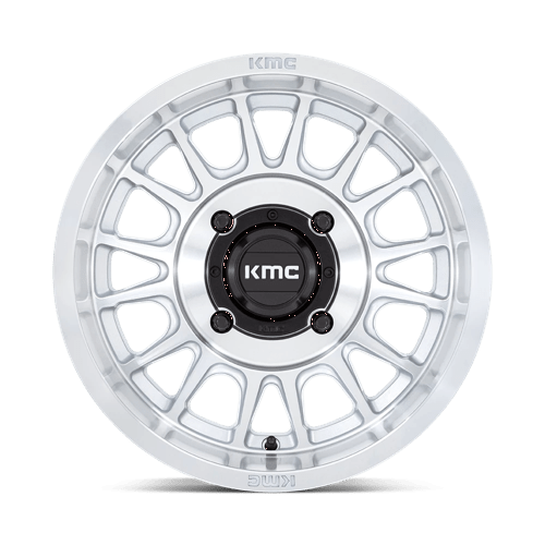 KMC KS138 IMPACT UTV Silver W/ Machined Face 15x10 0 4x156mm 115.1mm - Wheelwiz