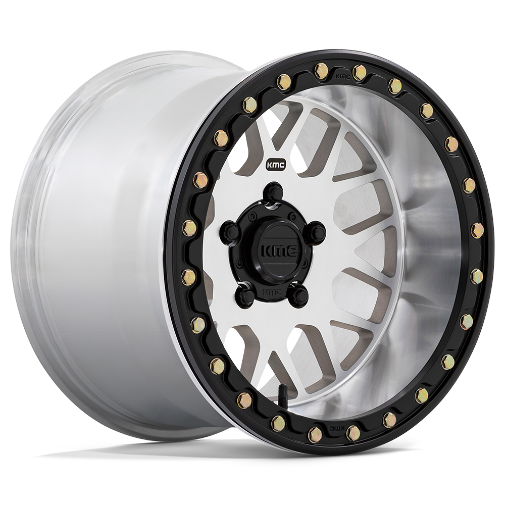 KMC KS235 GRENADE BEADLOCK Machined 15x10 00 4x110mm 86mm - WheelWiz