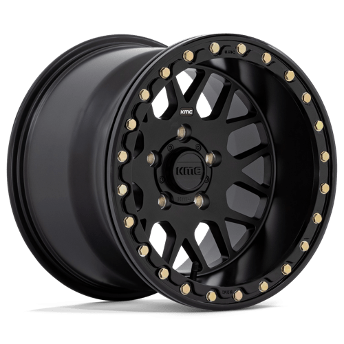 KMC KS235 GRENADE UTV BEADLOCK Satin Black 14x10 0 4x137mm 112.1mm - Wheelwiz