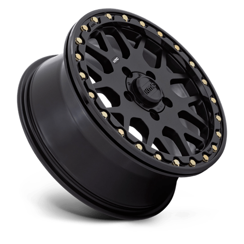 KMC KS235 GRENADE BEADLOCK Satin Black 15x6 +38 5x114.3mm 72.6mm - Wheelwiz