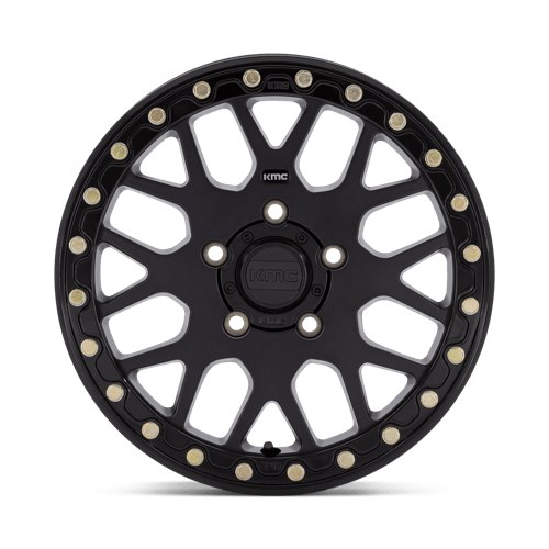 KMC KS235 GRENADE BEADLOCK Satin Black 15x6 +38 5x114.3mm 72.6mm - Wheelwiz