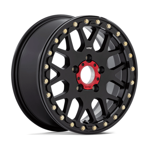 KMC KS235 GRENADE BEADLOCK Satin Black 15x6 +38 5x114.3mm 72.6mm - Wheelwiz