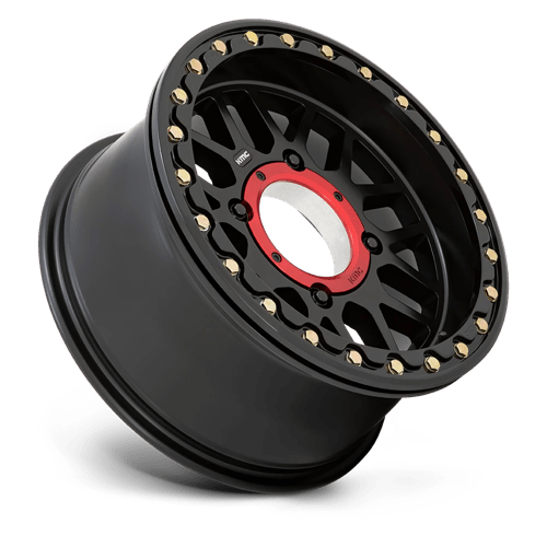 KMC KS235 GRENADE UTV BEADLOCK Satin Black 15x7 +10 4x156mm 115.1mm - Wheelwiz