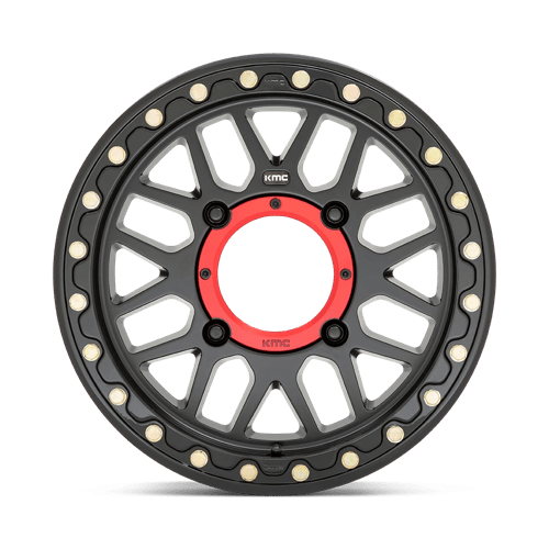 KMC KS235 GRENADE UTV BEADLOCK Satin Black 15x7 +10 4x137mm 112.1mm - Wheelwiz