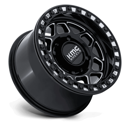 KMC KS241 TORX UTV BEADLOCK Gloss Black Milled 15x8 0 4x156mm 115.1mm - Wheelwiz