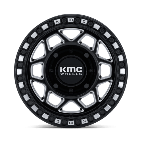 KMC KS241 TORX UTV BEADLOCK Gloss Black Milled 15x8 0 4x137mm 96mm - Wheelwiz