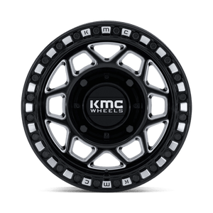 KMC KS241 TORX UTV BEADLOCK Gloss Black Milled 15x8 0 4x137mm 96mm - Wheelwiz